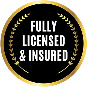 Fully Licensed and Insured Badge Fully Licensed and Insured Badge