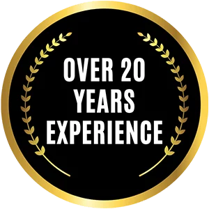 Over 20 Years Experience Badge Over 20 Years Experience Badge
